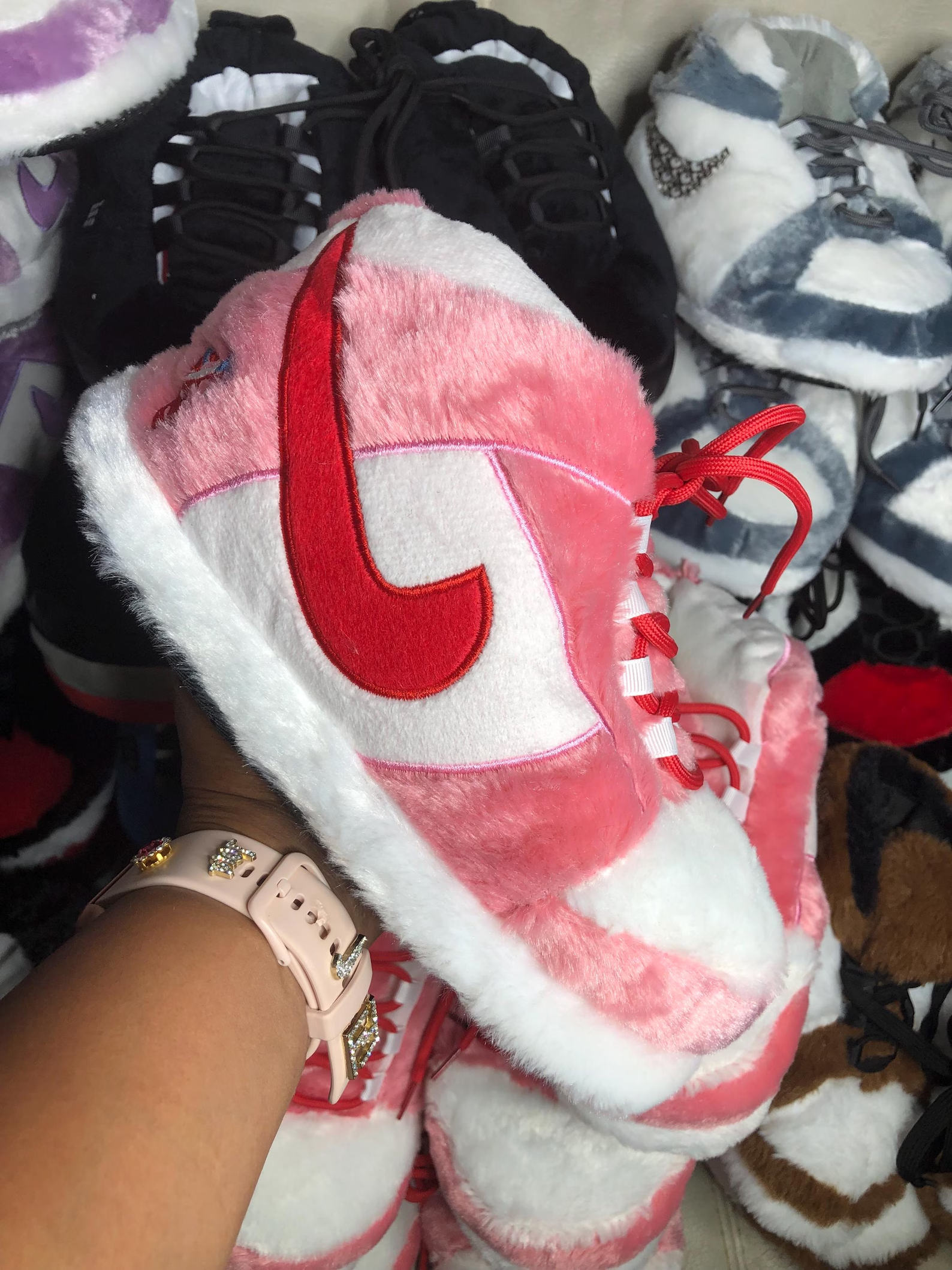 Nike Aşko Pinky Puffsneakers Panduf